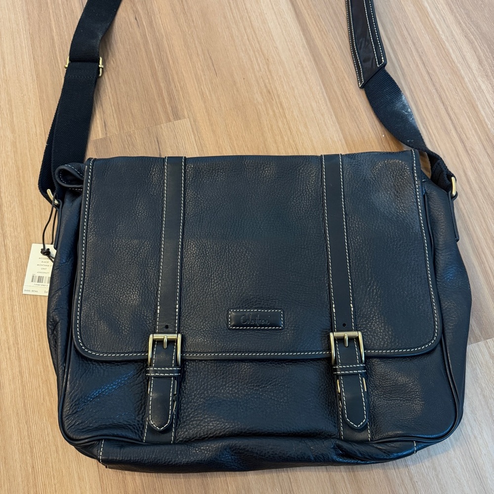 Cole Haan Black Men's Leather Messenger Bag